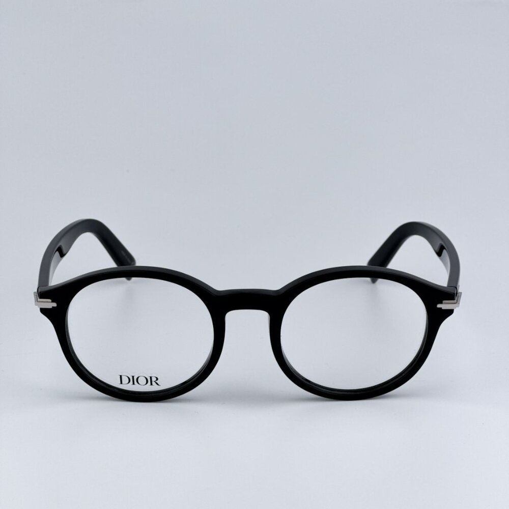 Dior DIORBLACKSUITO RI 1000 BRAND NEW Eyeglasses Shiny Black Unisex Round